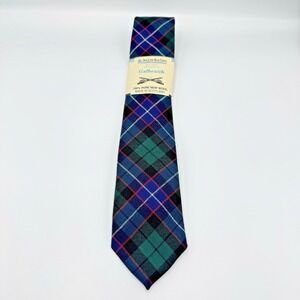 Ingles Buchan MacInnes Tartan Tie 100% Wool NWT Made Scotland Ships NEW